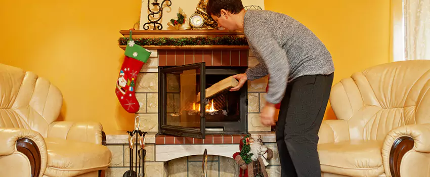 Rusted Metal Fireplace Restoration in North Babylon, New York